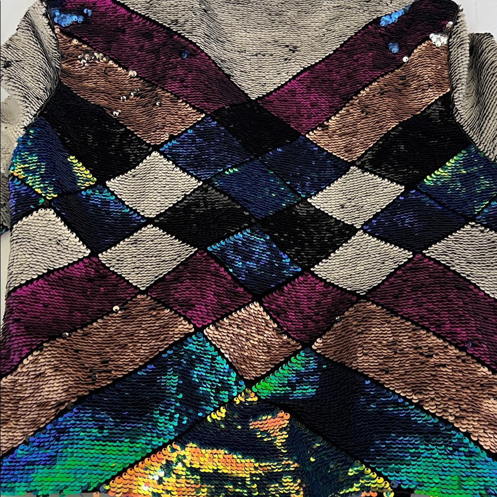 Chevron Pattern Sequin Jacket - Picture 7 of 7